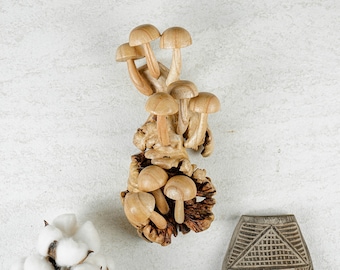 Mushroom Wall Decor, Mushroom Wall Hanging, Statue, Wall Art, Figurine, Sculpture, Handcrafted, Room Decor, Art, Apartment decor, Home Gifts