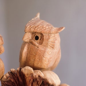 Couple Owl, Wood Carving, Wedding Gift, Wood Carving