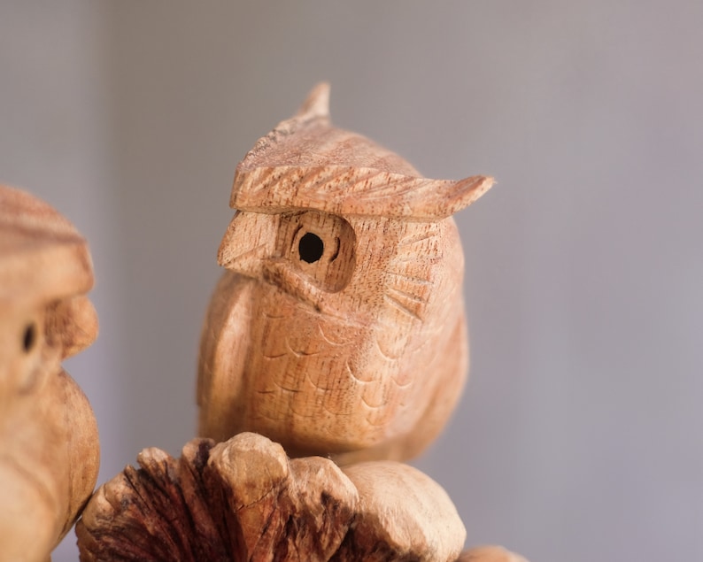 Couple Owl, Wood Carving, Wedding Gift, Wood Carving