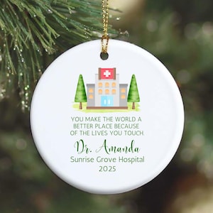 Personalized Doctor Ornament 2025, Thank You Doctor Ornaments, Doctor Appreciation Gift, Gift for New Doctor, Doctor Residency Gift
