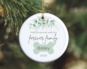 Décoration de Noël personnalisée pour chien, faire-part de nouveau chien