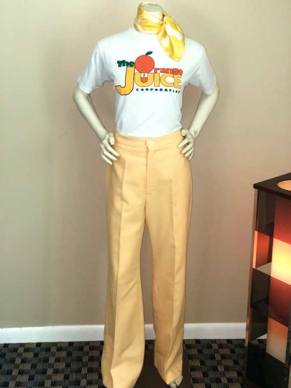 yellow high waisted pants