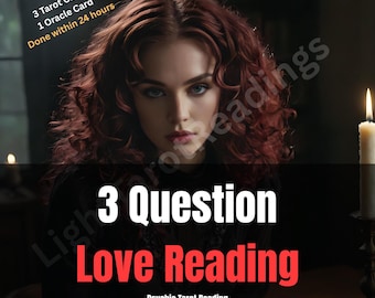 3 Question Psychic Love Reading, Twin Flame Ex Lover Clarity, Telepathy Reading, Honest Psychic Read, Love Tarot Reading, Same Day Reading