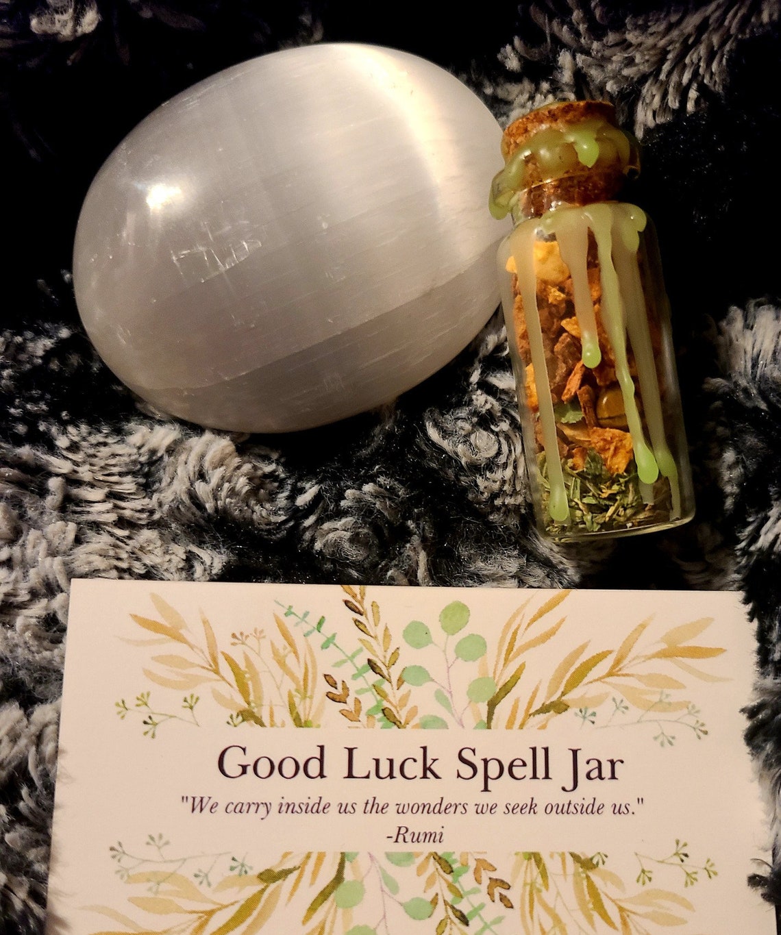 Good Luck Spell Jar Attract Luck Money Spell Pocket Spell Etsy