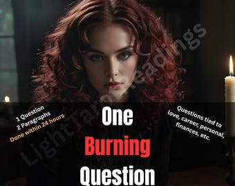 One Question Tarot Reading, Single Question Psychic Reading, Quick Tarot Insight, One Question Psychic Insight, Fast Delivery