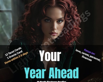 Year Ahead 12 Month Tarot Reading: Psychic Predictions Love, Career & Life Path
