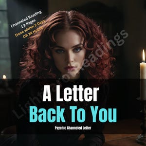 Channeled Response Letter, Comfort Character Deity or Higher Self, Soulmate Message, Telepathy Reading, Spiritual Psychic Reading, Same Day