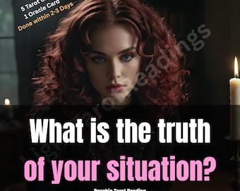 Truth of Your Situation Tarot Reading, Honest Raw Psychic Reading, No Sugarcoating, Deep Love Insights, Love Tarot Reading, Same Day Reading