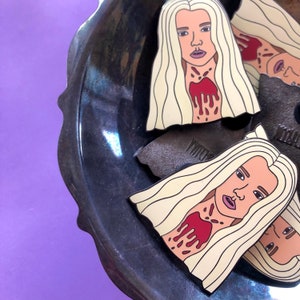 Horror Heroines: Thomasin The Witch Enamel Pin | Robert Eggers A24 Anya Taylor Joy Live Deliciously Black Phillip Witchy Movie Lapel Pin