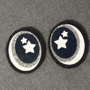Handmade Felt Eyes: Plushie Craft Supplies - 2 Pairs