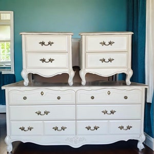French Provincial Dresser set/ Shabby chic Dresser/ Dresser/Farmhouse Dresser/ Free shipping/ Nightstands set/Provincial Dresser sold sold