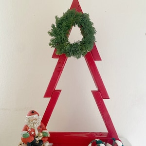 Standing Christmas Tree Decor Wooden Christmas Tree Merry Christmas Porch Decor Standing Tree Holiday Porch Decor Standing Holiday Tree
