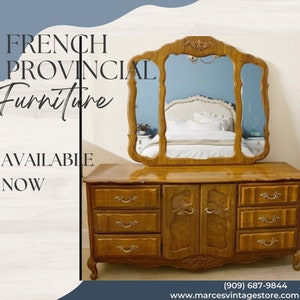 French Provincial Dresser with mirror/Dresser/Console/Tv console/Credenza/9 drawers/Nursery Dresser SOLD SOLD SOLD