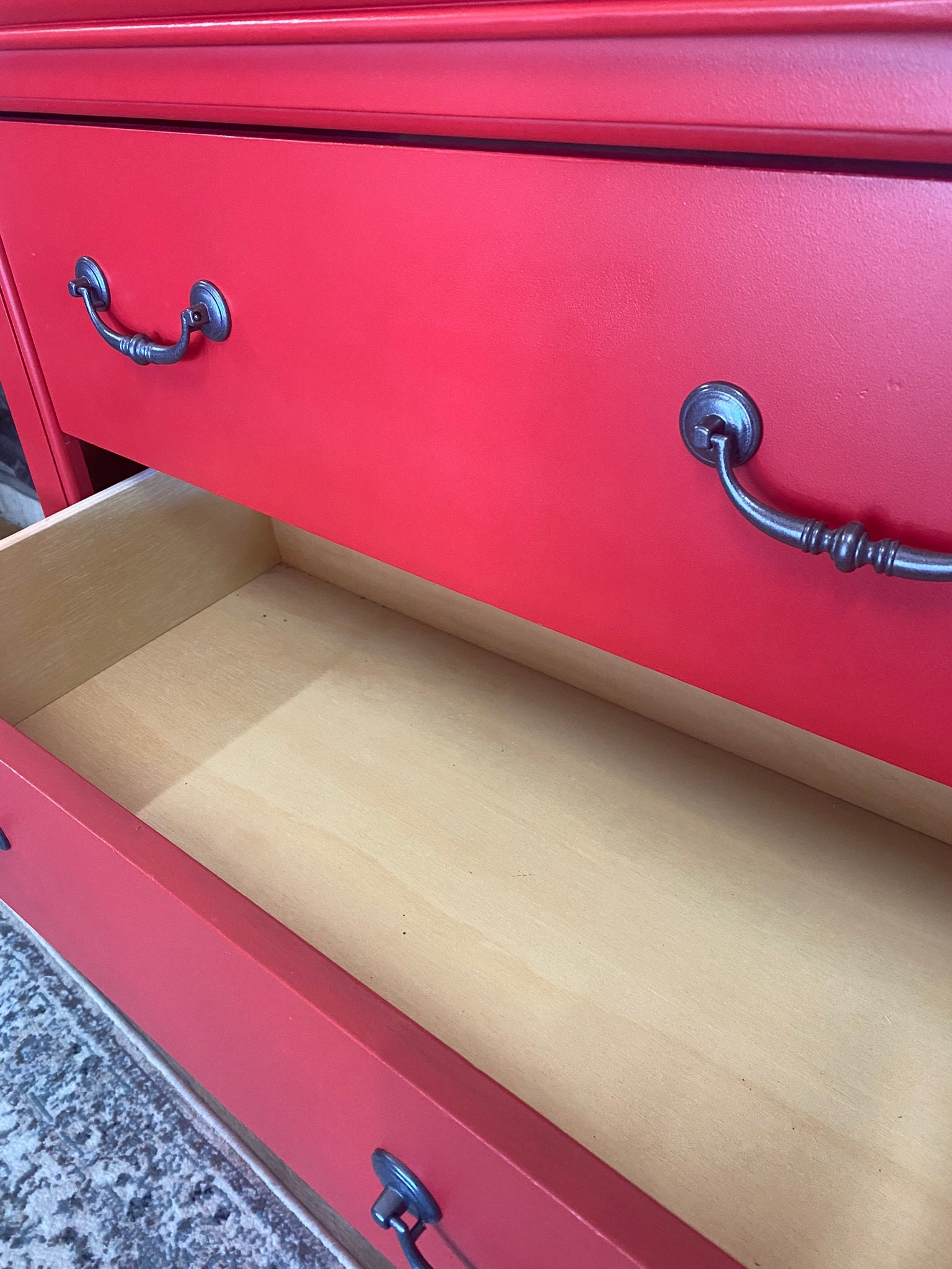 Dresser/ Red Dresser/ Farmhouse Dresser/ Tall Dresser/ High Boy Dresser