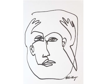 Original line drawing / A3 / portrait / 'migraine #2'