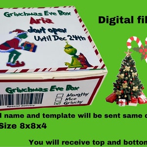 Christmas Eve Box- Christmas Eve Box - Party favors - Box template