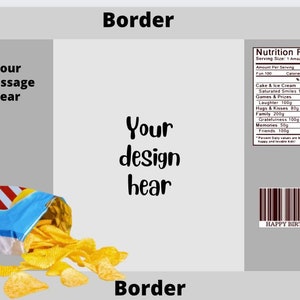 Editierbare Chip bag Template Canva