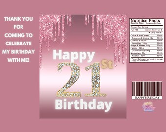 Custom Birthday Chip Bag Template (PDF)