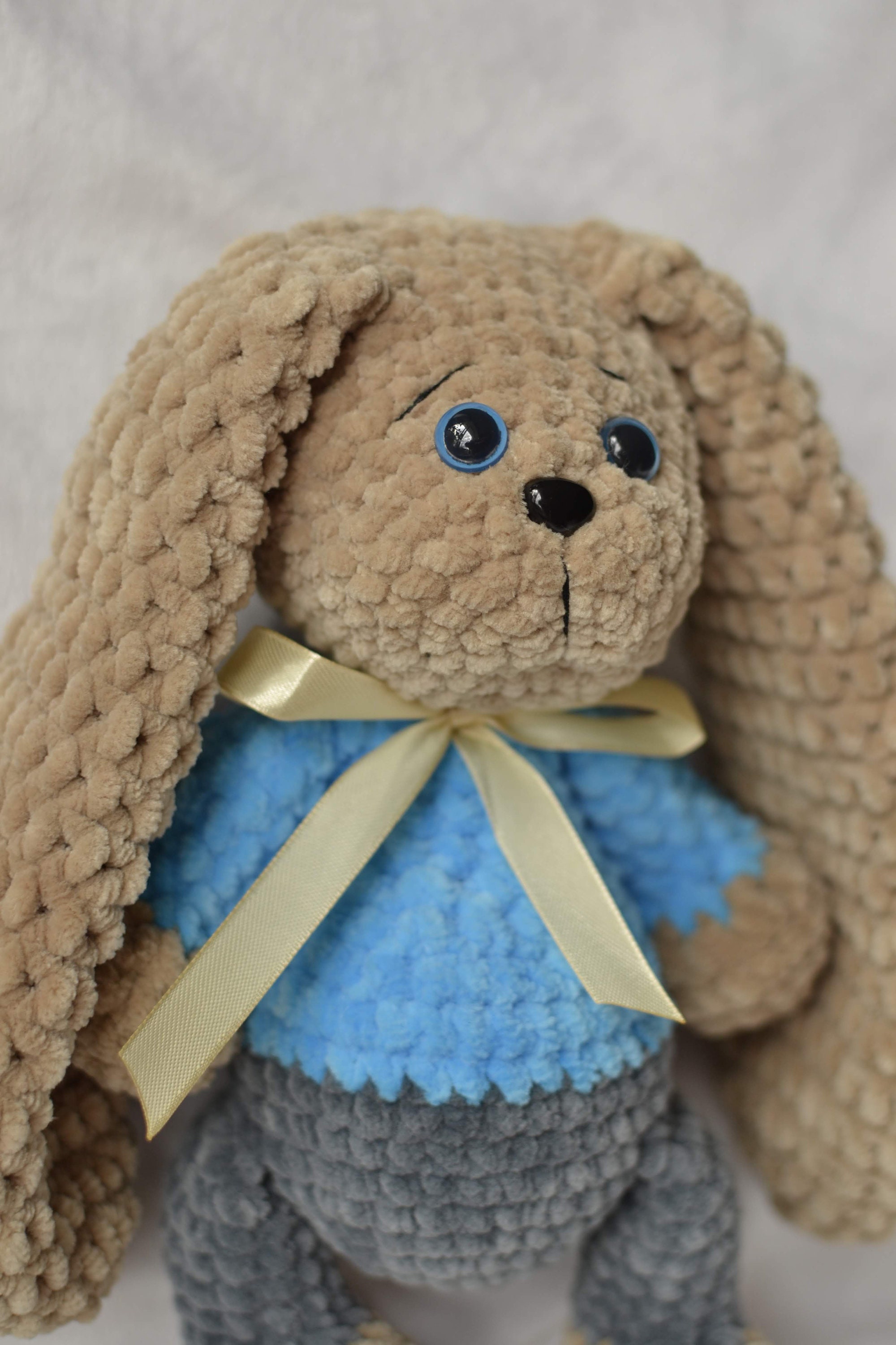 Knitted Handmade soft toy Bunny 25 cm Etsy