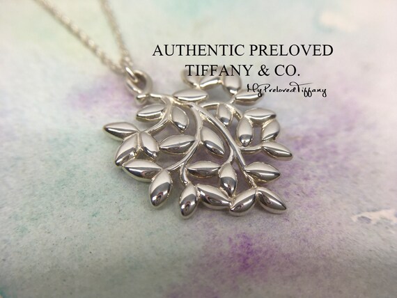 Authentic Tiffany Olive Leaf Necklace #260-006-104-9239 | eBay