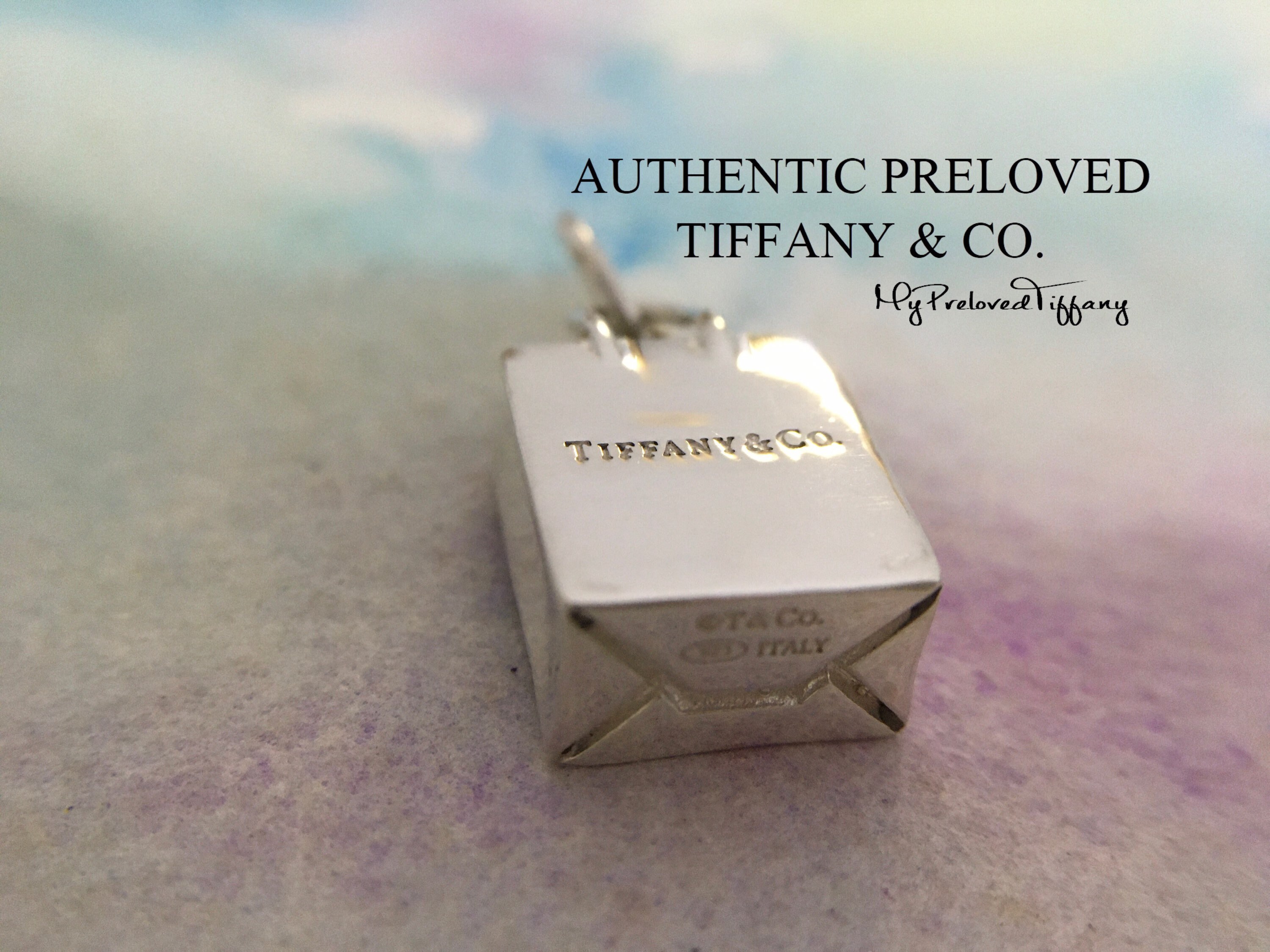 Excellent Authentic Tiffany & Co. Shopping Bag Charm Silver Etsy