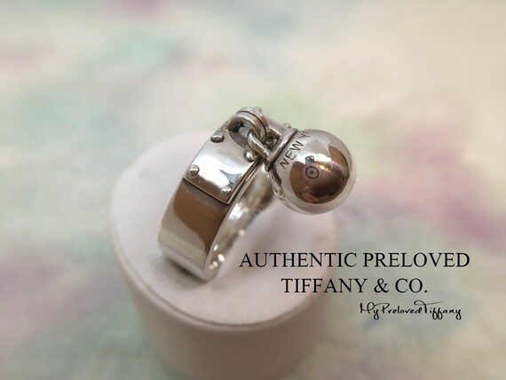 Tiffany & Co. Sz 7.5 Fascination Ball Band Ring Sterling Silver 18k Gold w  Pouch | eBay