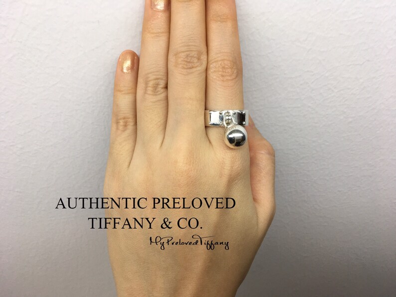 Authentique Tiffany & Co. Hardwear Dangle Ball Ring Silver Etsy
