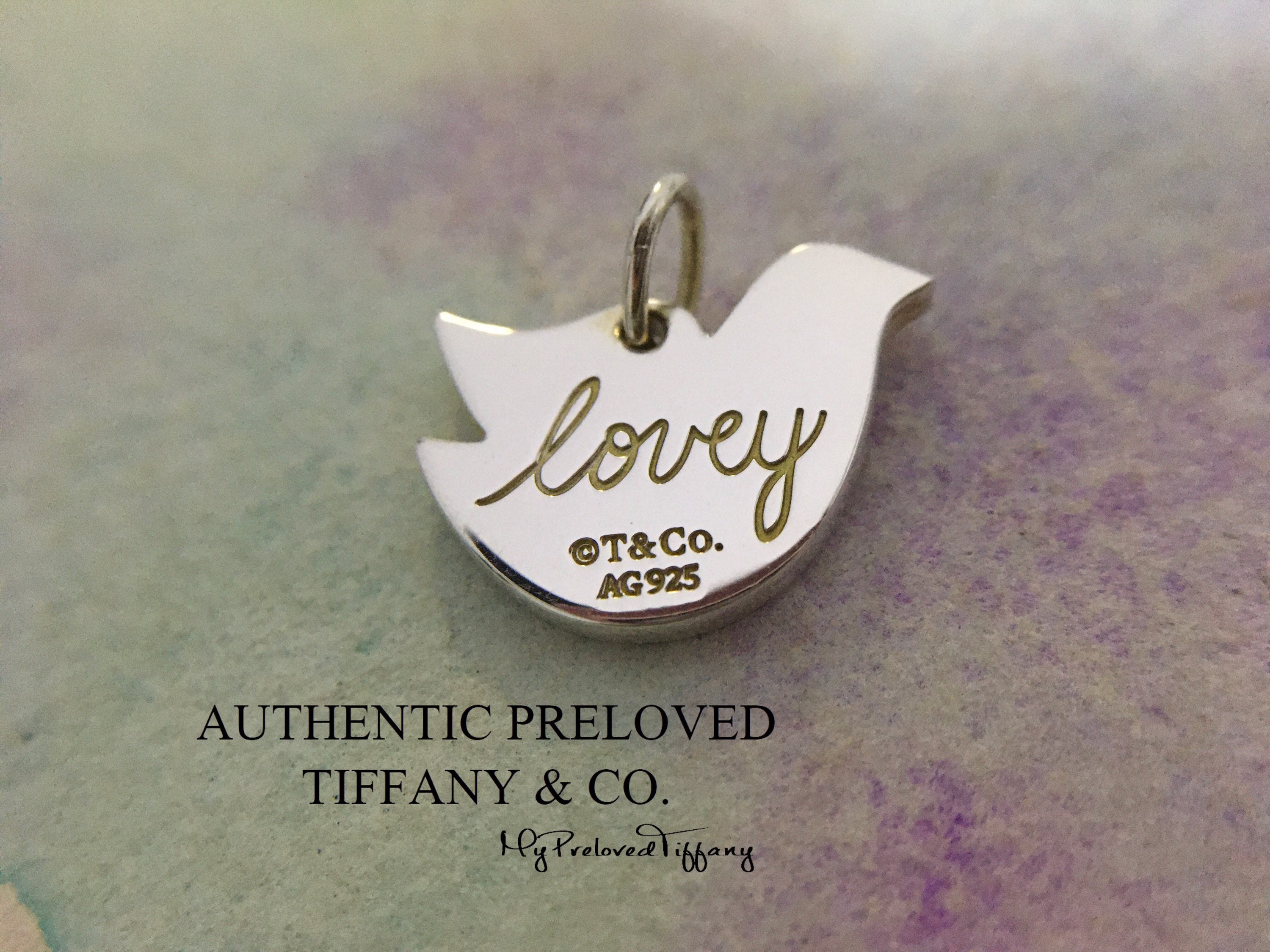 Excellent Authentic Tiffany & Co. Lovey Dove Bird Charm Silver Etsy