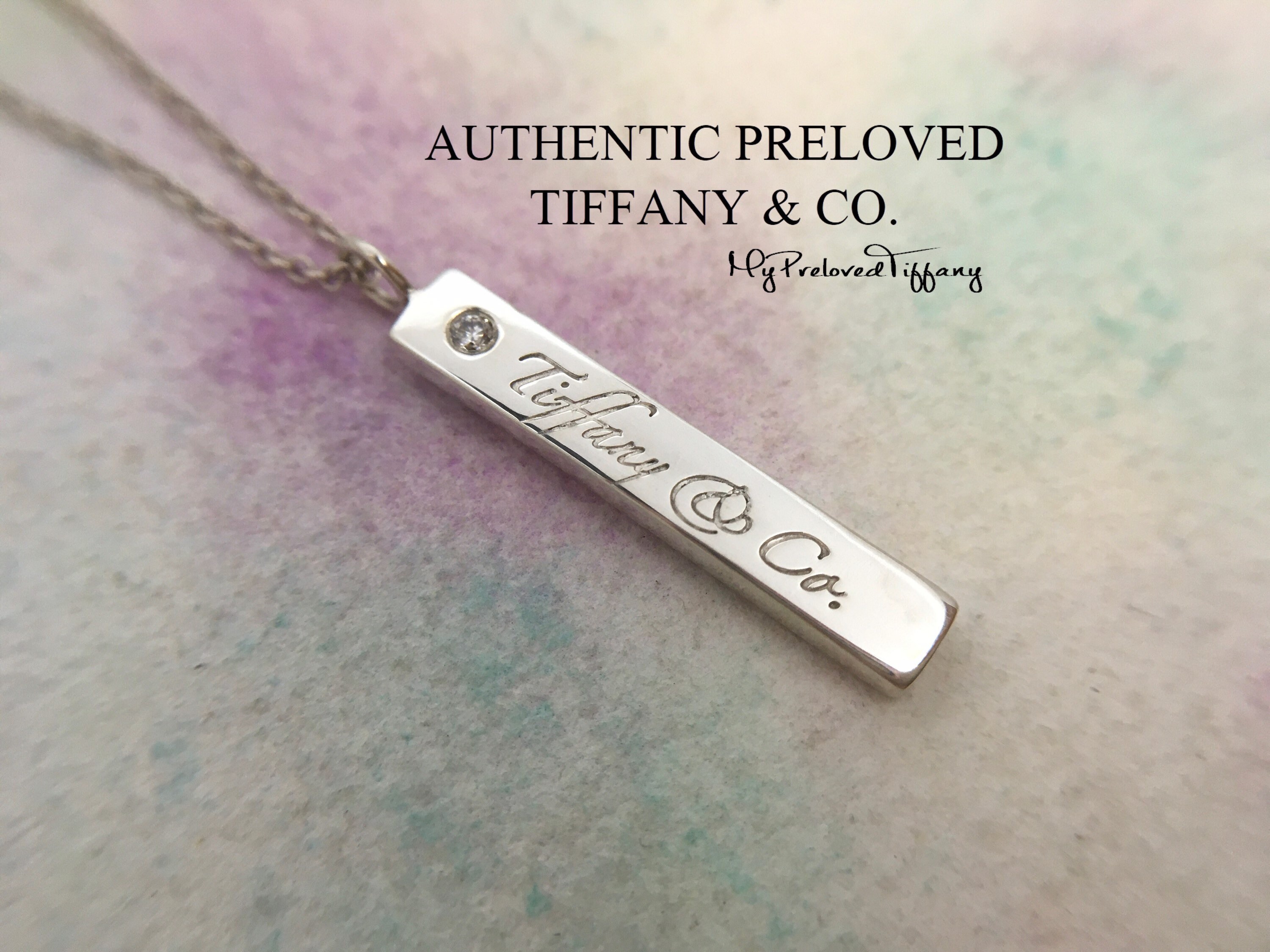 Tiffany bar deals necklace