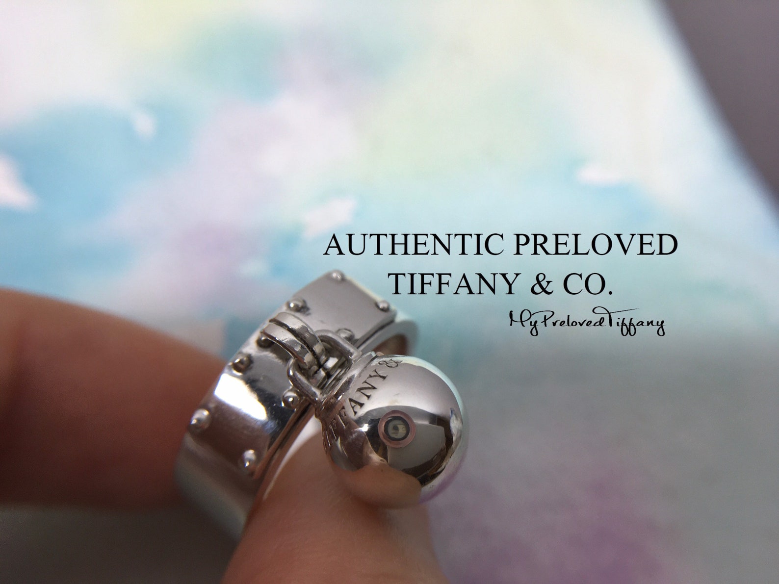 Authentique Tiffany & Co. Hardwear Dangle Ball Ring Silver Etsy