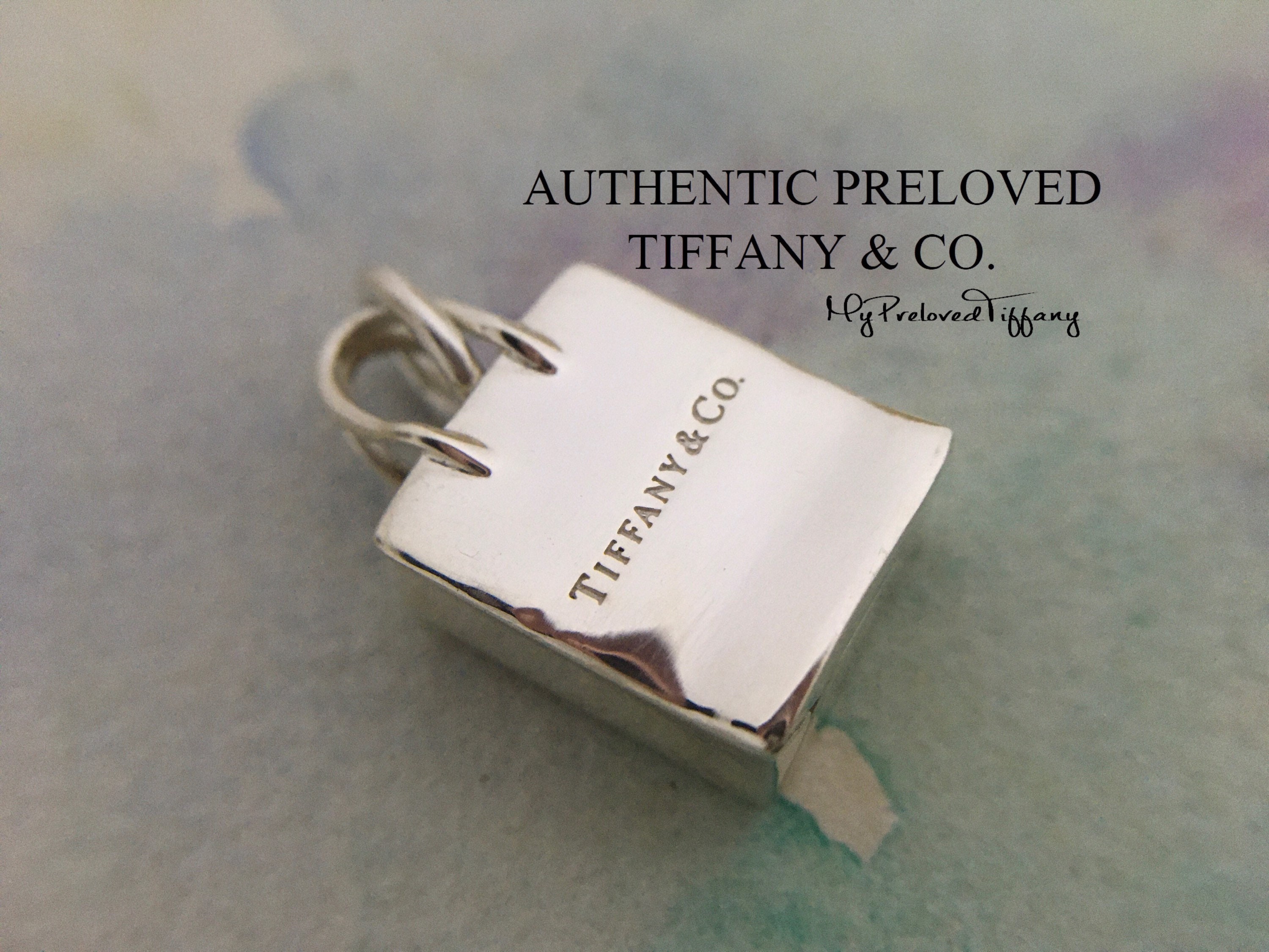 Excellent Authentic Tiffany & Co. Shopping Bag Charm Silver Etsy