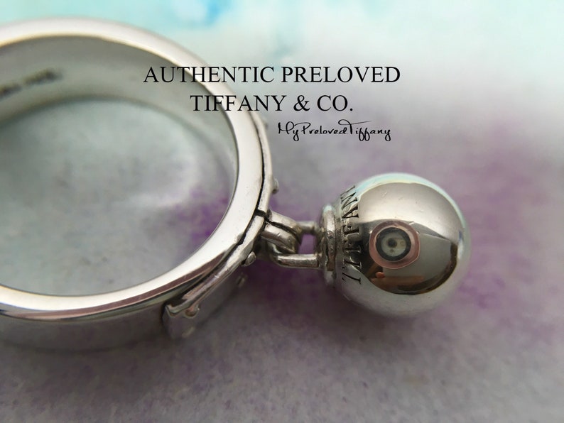 Authentic Tiffany & Co. Hardwear Dangle Ball Ring Silver Etsy