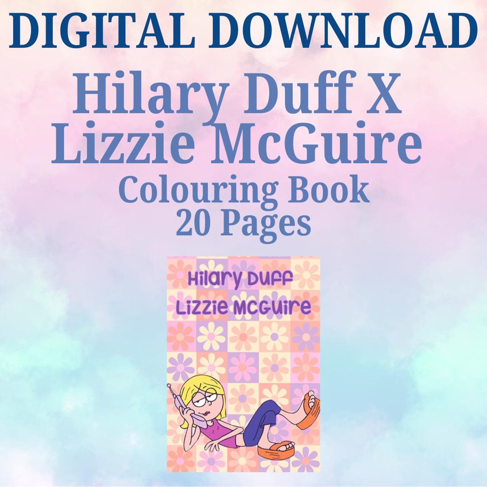 Hilary Duff X Lizzy Mcguire Colouring Sheets - Digital Download - Etsy