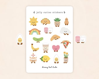 Jelly Cuties Sticker Sheet: Stickers for Planners, Bullet Journals, Stationery, and more