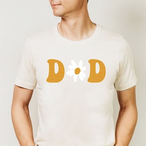Dad Shirt Retro Daisy Dad Tee Father's Day Shirts Dad Shirt Trendy Dad Shirt Gift For Dad Announcement Shirt New Dad Tee Groovy Dad Shirt