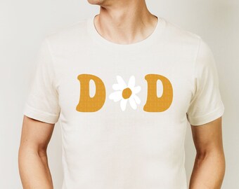 Dad Shirt Retro Daisy Dad Tee Father's Day Shirts Dad Shirt Trendy Dad Shirt Gift For Dad Announcement Shirt New Dad Tee Groovy Dad Shirt