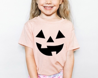 Halloween Shirts For Kids Pumpkin Shirt Jack O Lantern Face Shirt Toddler Baby Bodysuit Matching Halloween T-Shirts Cute Girl Boy Tee