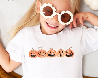 Pumpkin Shirt Jack o Lantern Shirt Halloween Graphic Shirt Pumpkin Tee Shirt Fall Harvest Cute Fall Shirts For Women Matching Youth Shirt