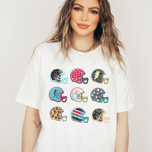 Football Shirt Football Helmets Game Day Tee Football T Shirt Womens Football Shirts Sunday Football Outfit Thanksgiving Gift For Wife