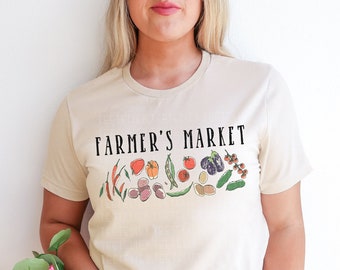 Farmer's Market Shirt Gardener T-shirt Plant Lover Shirt Gardener Gift Gardening Shirt Vegetable Garden Tee Farmer Shirt Cute Farm Life Tee