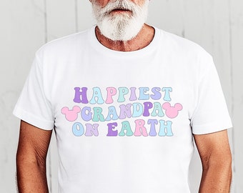 Happiest Grandpa On Earth Shirt Mouse Ears Shirt Family Matching Vacation Shirts For Men Gift Happiest Place Magical Tee Grandfather Shirt