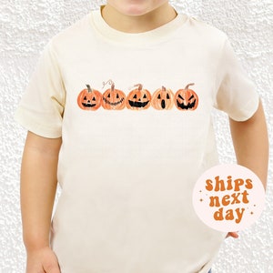Pumpkin Shirt Halloween Shirt Pumpkin Tee Shirt For Kids Jack o Lantern Halloween Graphic Shirt Cute Spooky Fall Shirts Toddler Shirt
