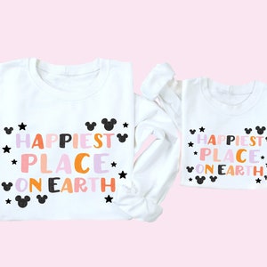 Happiest Place On Earth Sweatshirt Mouse Ears Sweatshirt Family Parks Shirt Family Vacation Most Magical Place Shirt Toddler Sweatshirt Kids