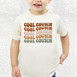 Cool Cousin Shirt Retro Cool Cousin Toddler Shirt Boho Matching Cousins Shirt Kids Tee Shirt Gift For New Cousin Family Cousins Crew Shirt