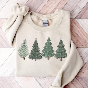 Christmas Sweatshirt Womens Christmas Sweater Christmas Crewneck Pullover Christmas Tree Holiday Sweaters Winter Matching Kids Youth Toddler