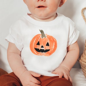 Halloween Shirt For Toddler, Pumpkin Tee, Gender Neutral, Halloween Baby Tee, Fall Tee Bodysuit Cute,First Halloween Baby Gift,Baby T-Shirt