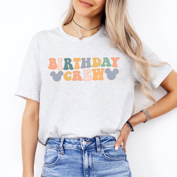 Birthday Crew Shirt Matching Mouse Ears Shirt Happiest Place on Earth Shirt The Most Magical Birthday Colorful T-Shirt Kids Tee Toddler Baby