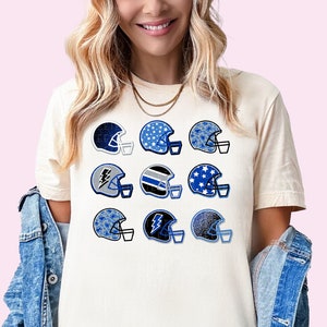 Football Shirt Football Helmets Shirt Game Day Tshirt Football Season Womens Football Tee Sunday Football Outfit Friday Night Gift For Wife