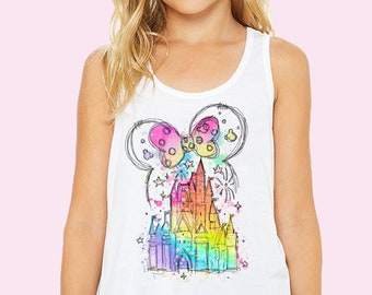Castle Tank Top Happiest Place On Earth Tank WDW Most Magical Place Groovy Kids Toddler Matching Family Vacation Shirts Best Day Ever Tank