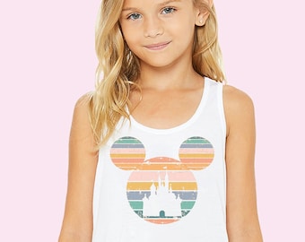Mouse Ears Tank Top Castle Tank Happiest Place On Earth Tank WDW Magical Groovy Kids Toddler Matching Family Vacation Shirts Best Day Ever